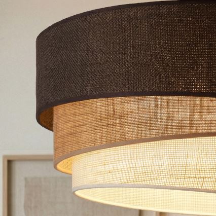 Brilagi - Luster na lanku TRIO 3xE27/60W/230V pr. 60 cm hnedá/béžová/biela