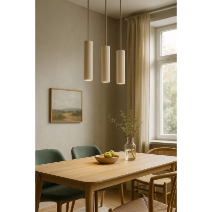 Brilagi - Luster na lanku TUBE 1xGU10/15W/230V béžová/zlatá