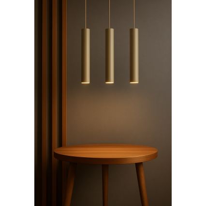 Brilagi - Luster na lanku TUBE 1xGU10/15W/230V béžová/zlatá
