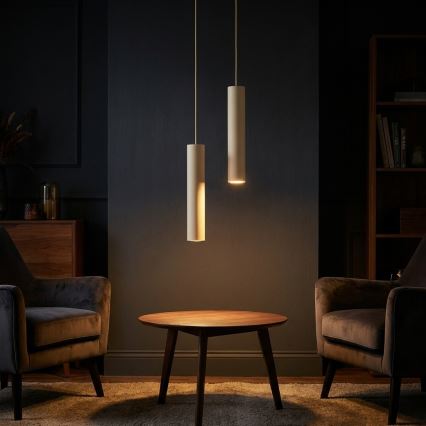Brilagi - Luster na lanku TUBE 1xGU10/15W/230V béžová/zlatá