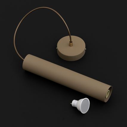Brilagi - Luster na lanku TUBE 1xGU10/15W/230V béžová/zlatá