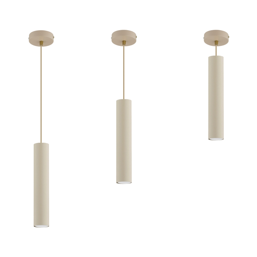 Brilagi - Luster na lanku TUBE 1xGU10/15W/230V béžová/zlatá