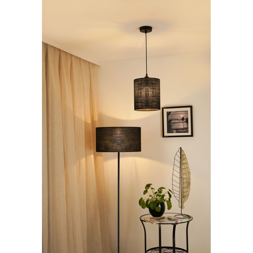 Brilagi - Luster na lanku TUBES 1xE27/15W/230V pr. 20 cm čierna