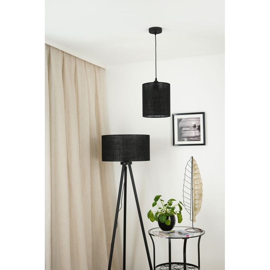 Brilagi - Luster na lanku TUBES 1xE27/15W/230V pr. 20 cm čierna