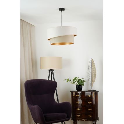 Brilagi - Luster na lanku VEGAS SHINE 1xE27/15W/230V pr. 50 cm krémová/béžová