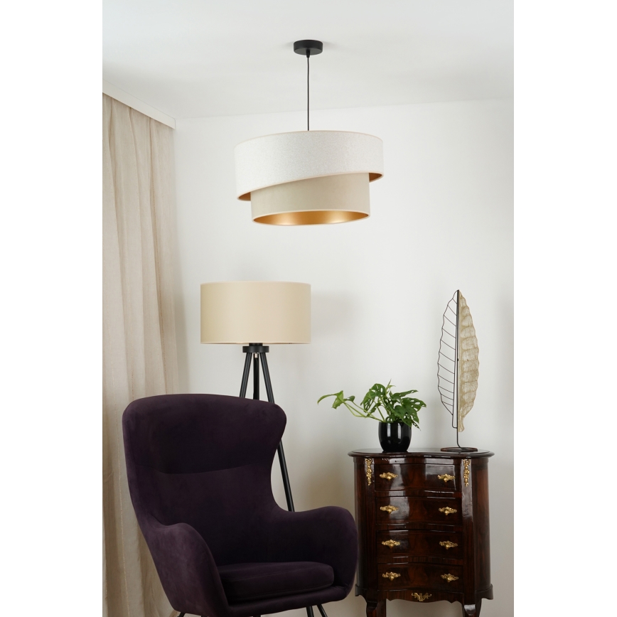Brilagi - Luster na lanku VEGAS SHINE 1xE27/15W/230V pr. 50 cm krémová/béžová
