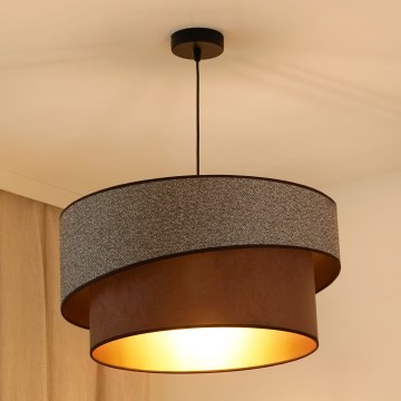 Brilagi - Luster na lanku VEGAS SHINE 1xE27/15W/230V pr. 50 cm šedá/hnedá