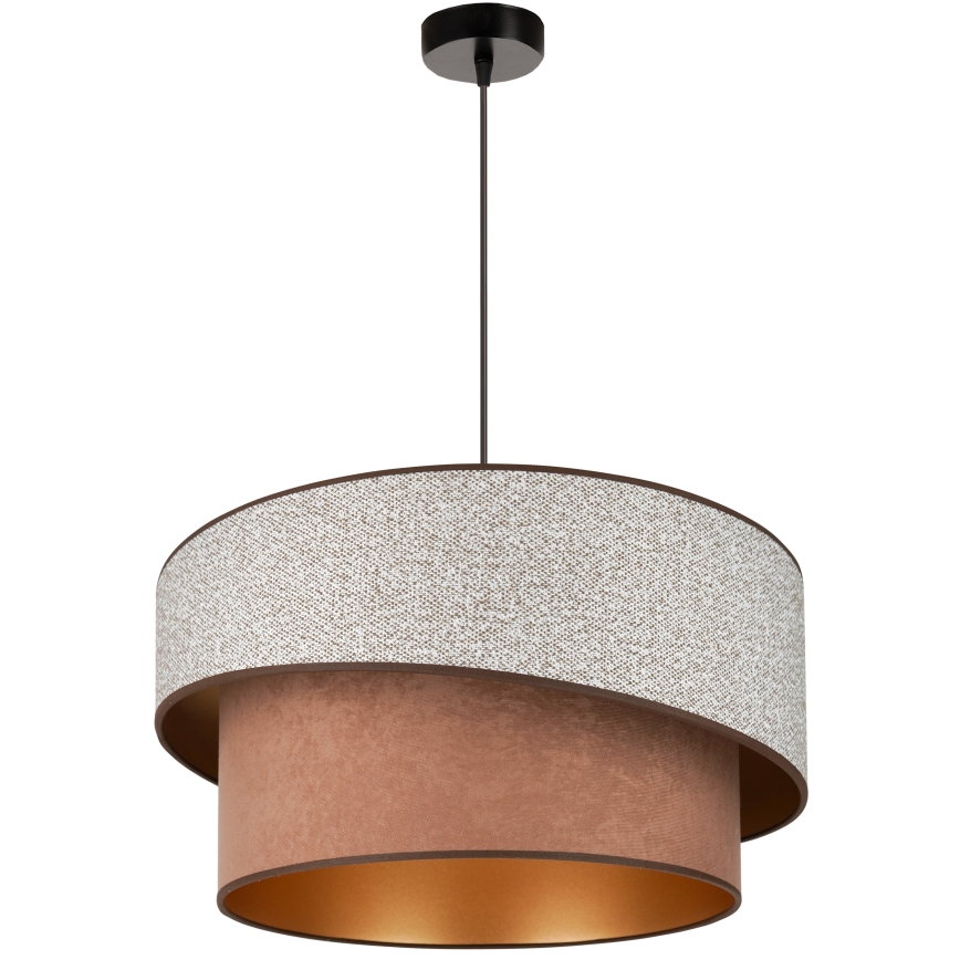 Brilagi - Luster na lanku VEGAS SHINE 1xE27/15W/230V pr. 50 cm šedá/hnedá