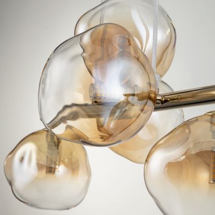 Brilagi - Luster na lanku VULCANO 5xG9/8W/230V zlatá/dymová béžová