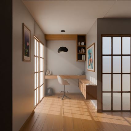 Brilagi - Luster na lanku WABI SABI 1xE27/40W/230V čierny