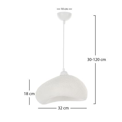 Brilagi - Luster na lanku WABI SABI 1xE27/40W/230V priemer 32 cm biela
