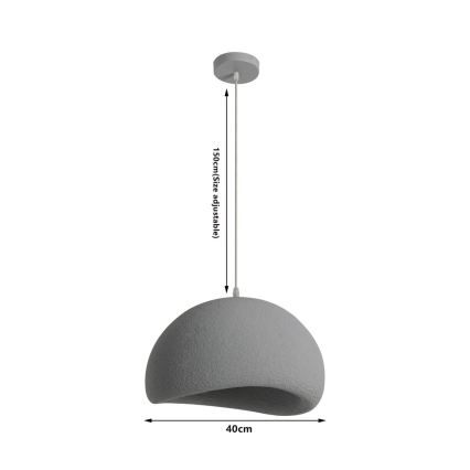 BRILAGI - Luster na lanku WABI SABI 1xE27/60W/230V pr. 40 cm sivá