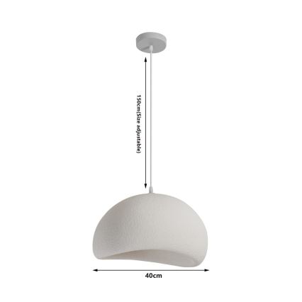 BRILAGI - Luster na lanku WABI SABI 1xE27/60W/230V priemer 40 cm biela