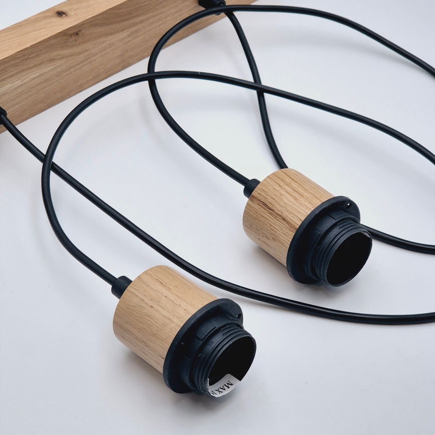 Brilagi - Luster na lanku WOODY BASKET 2xE27/60W/230V dub