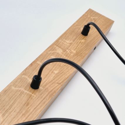 Brilagi - Luster na lanku WOODY BASKET 3xE27/60W/230V dub