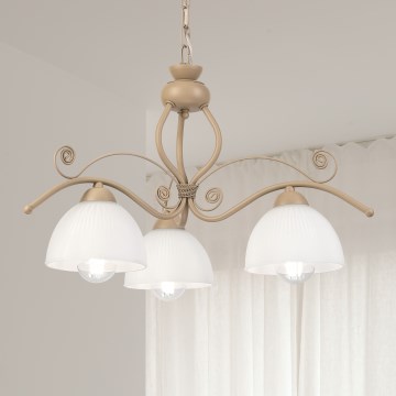 Brilagi - Luster na reťazi ANTICO MODERN 3xE27/60W/230V béžová