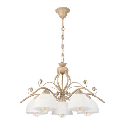 Brilagi - Luster na reťazi ANTICO MODERN 5xE27/60W/230V béžová