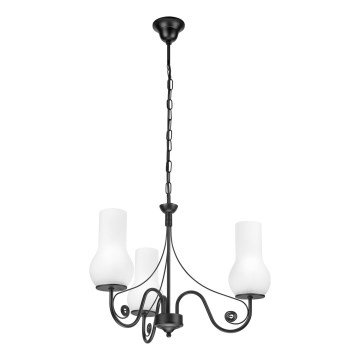 Brilagi - Luster na reťazi COTTAGE 3xE14/40W/230V čierna/biela