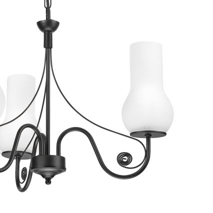 Brilagi - Luster na reťazi COTTAGE 3xE14/40W/230V čierna/biela