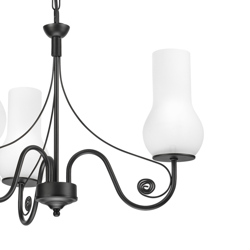 Brilagi - Luster na reťazi COTTAGE 3xE14/40W/230V čierna/biela