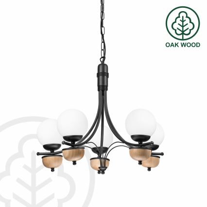 Brilagi - Luster na reťazi COTTAGE 5xG9/40W/230V buk/biela