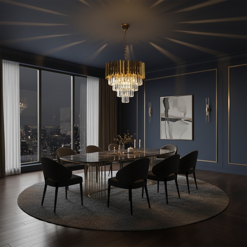 Brilagi - Luster na reťazi CRISTAL 5xE14/40W/230V priemer 43 cm