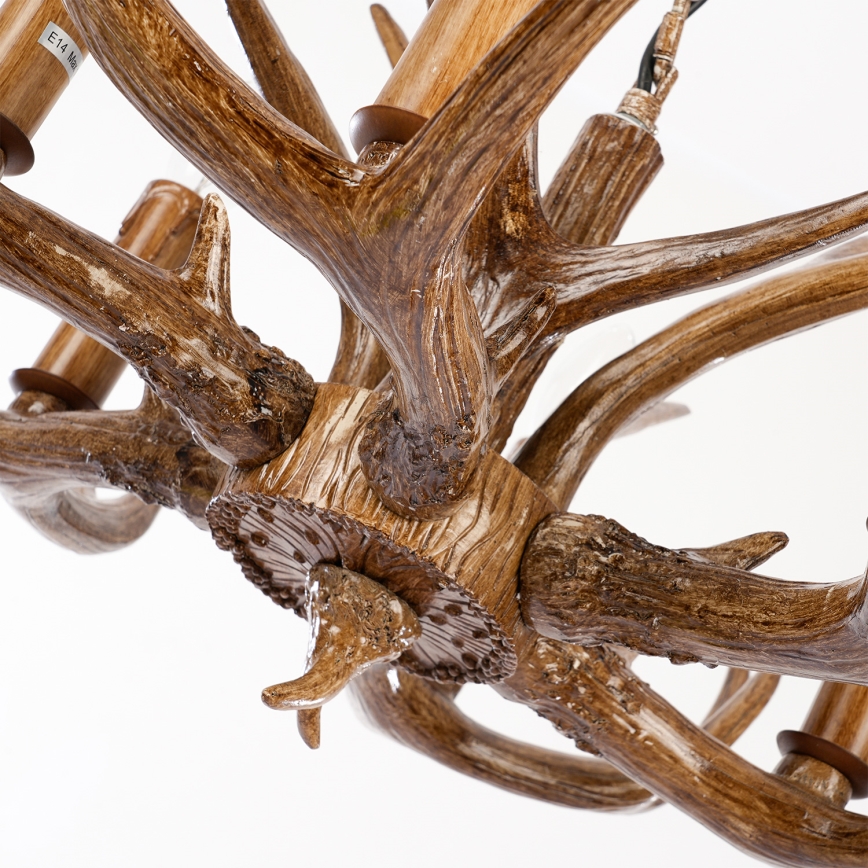 Brilagi - Luster na reťazi DEER 6xE14/10W/230V pr. 70 cm parohy