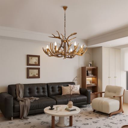 Brilagi - Luster na reťazi DEER 6xE14/10W/230V pr. 80 cm