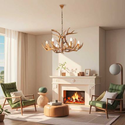 Brilagi - Luster na reťazi DEER 6xE14/10W/230V pr. 80 cm