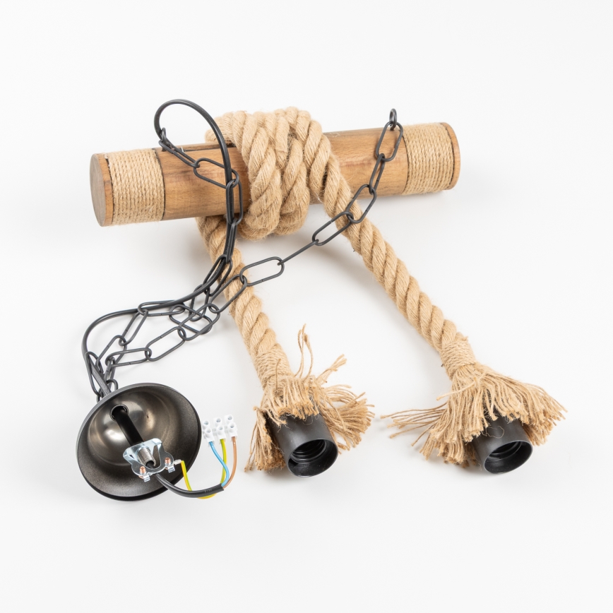 Brilagi - Luster na reťazi KOS 2xE27/60W/230V buk