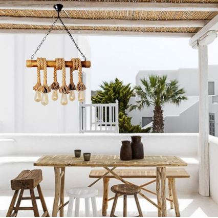 Brilagi - Luster na reťazi KOS 6xE27/60W/230V buk