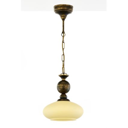 BRILAGI - Luster na reťazi MOLLERO 1xE27/15W/230V priemer 24 cm bronz/patina