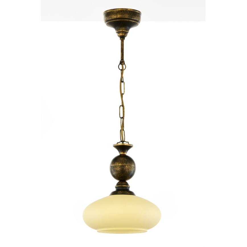 BRILAGI - Luster na reťazi MOLLERO 1xE27/15W/230V priemer 24 cm bronz/patina