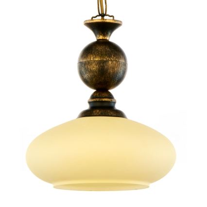 BRILAGI - Luster na reťazi MOLLERO 1xE27/15W/230V priemer 24 cm bronz/patina