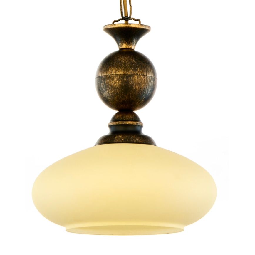 BRILAGI - Luster na reťazi MOLLERO 1xE27/15W/230V priemer 24 cm bronz/patina