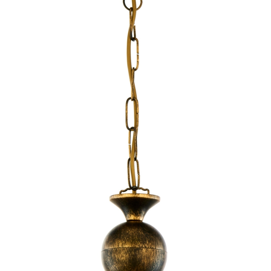 BRILAGI - Luster na reťazi MOLLERO 1xE27/15W/230V priemer 24 cm bronz/patina