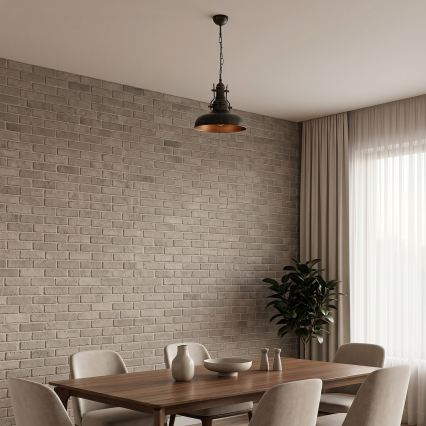 Brilagi - Luster na reťazi PYRONIC 1xE27/40W/230V, priemer 32 cm, bronzová s patinou
