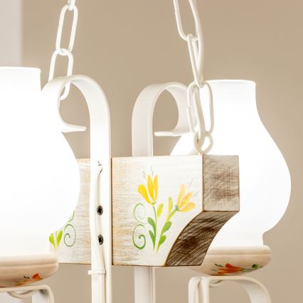 Brilagi - Luster na reťazi QUEEN 2xE14/40W/230V buk/krémová