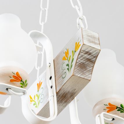 Brilagi - Luster na reťazi QUEEN 2xE14/40W/230V buk/krémová