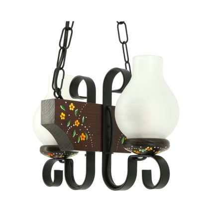 Brilagi - Luster na reťazi QUEEN 2xE14/40W/230V buk/wenge