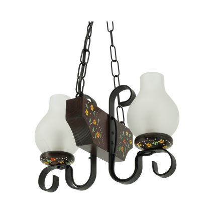 Brilagi - Luster na reťazi QUEEN 2xE14/40W/230V buk/wenge