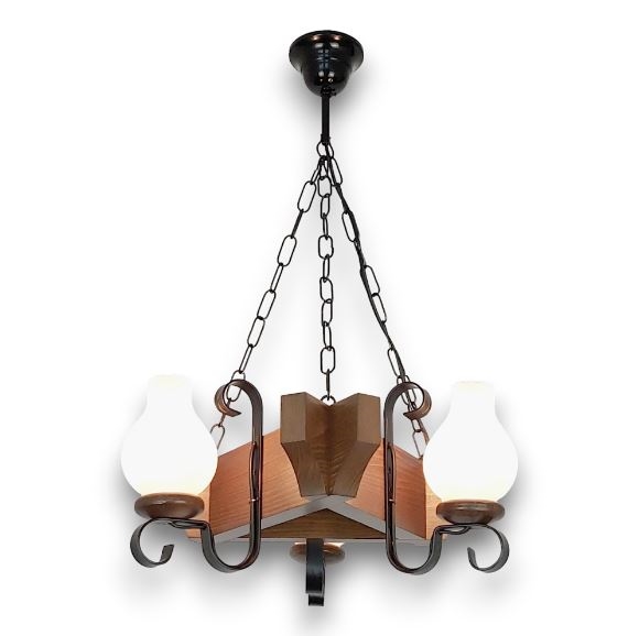 Brilagi - Luster na reťazi QUEEN 3xE14/40W/230V buk/orech