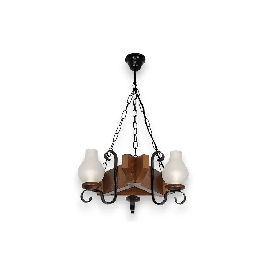 Brilagi - Luster na reťazi QUEEN 3xE14/40W/230V buk/orech