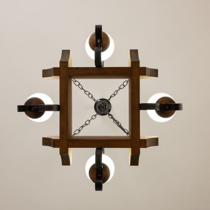 Brilagi - Luster na reťazi QUEEN 4xE14/40W/230V buk