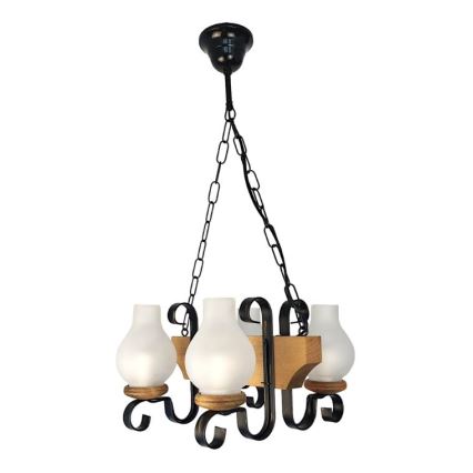 Brilagi - Luster na reťazi QUEEN 4xE14/40W/230V buk