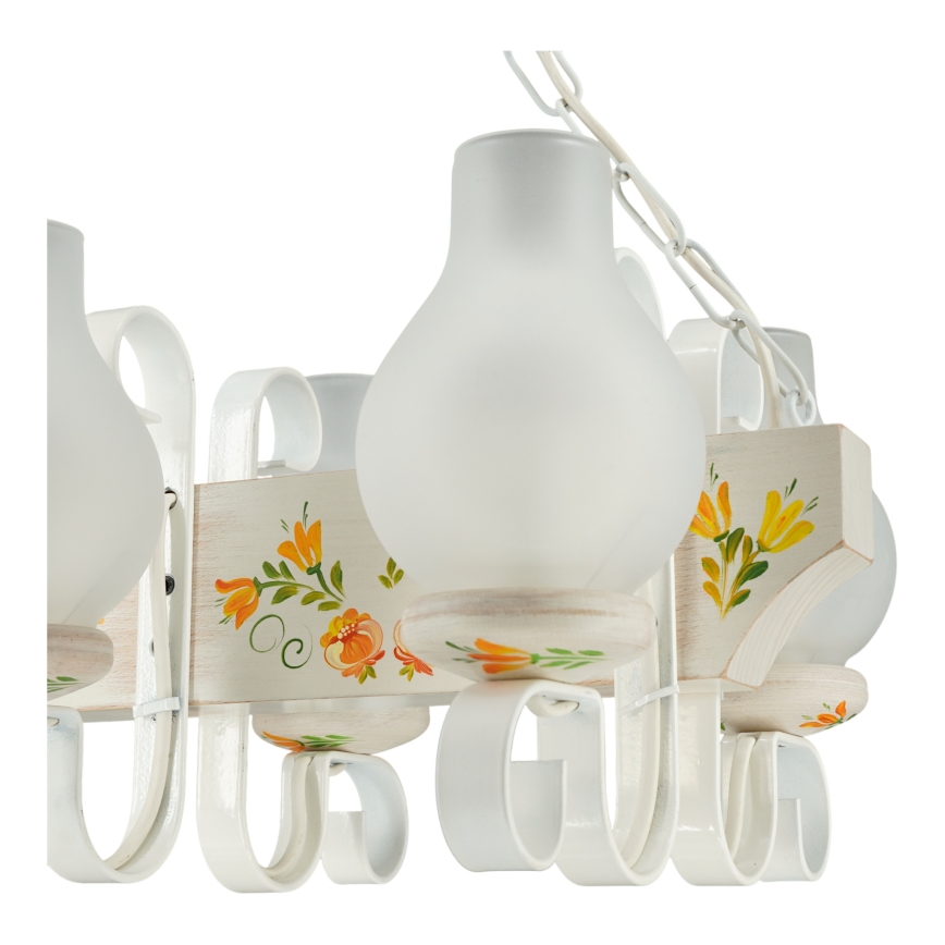 Brilagi - Luster na reťazi QUEEN 4xE14/40W/230V buk/krémová