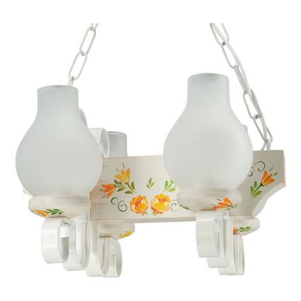 Brilagi - Luster na reťazi QUEEN 4xE14/40W/230V buk/krémová