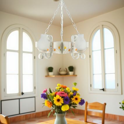 Brilagi - Luster na reťazi QUEEN 4xE14/40W/230V buk/krémová