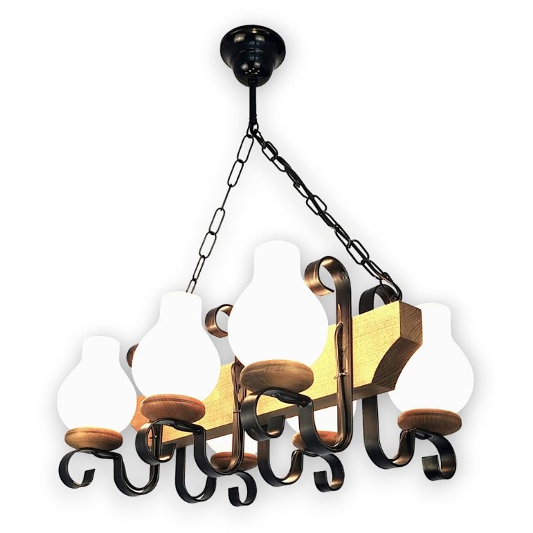 Brilagi - Luster na reťazi QUEEN 6xE14/40W/230V buk