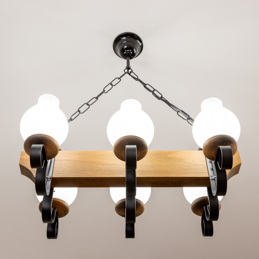 Brilagi - Luster na reťazi QUEEN 6xE14/40W/230V buk